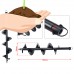 BEAMNOVA 8" Post Hole Digger One Man Auger Drill Bit & 12" 20" Auger Extensions 52CC 2 Stroke Gas Powered 2.3HP Gasoline Earth Post Pole Borer Power Engine Garden Tools   